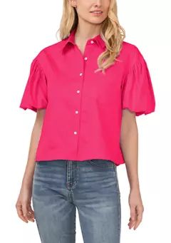 Women's Puff Sleeve Cotton Shirt | Belk