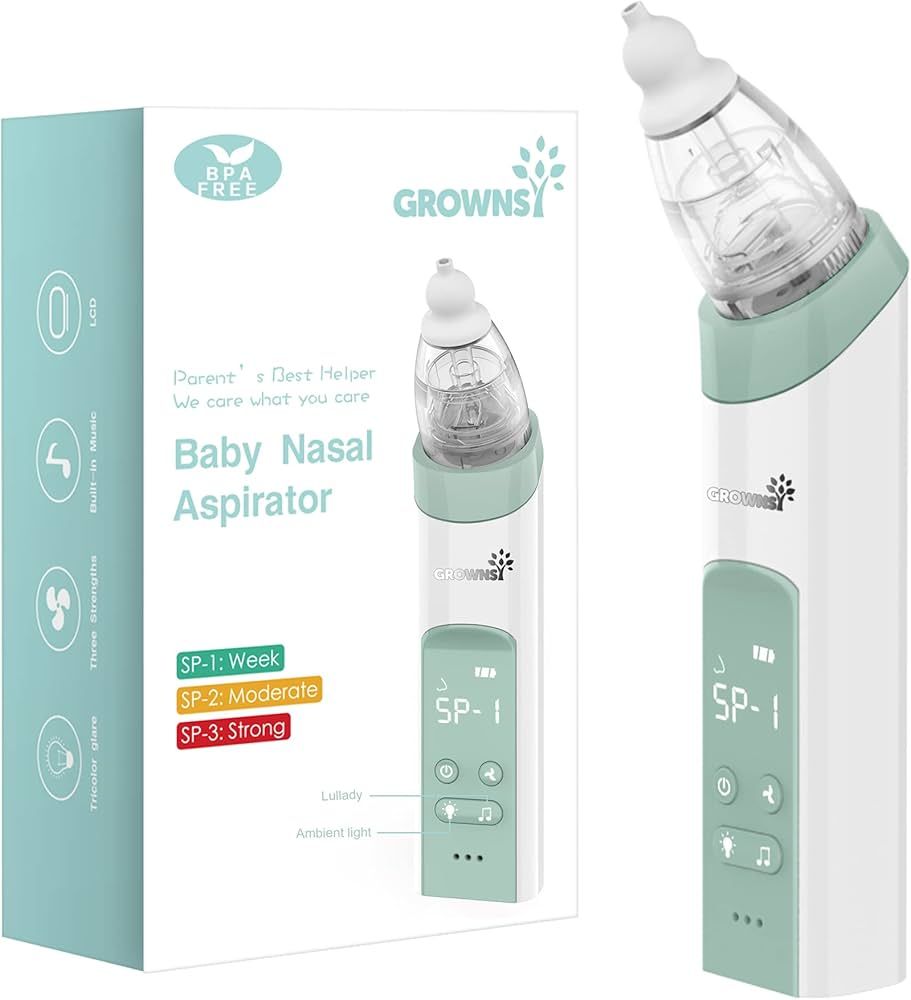 GROWNSY Nasal Aspirator for Baby, Electric Nose Aspirator for Toddler, Baby Nose Sucker, Automati... | Amazon (US)