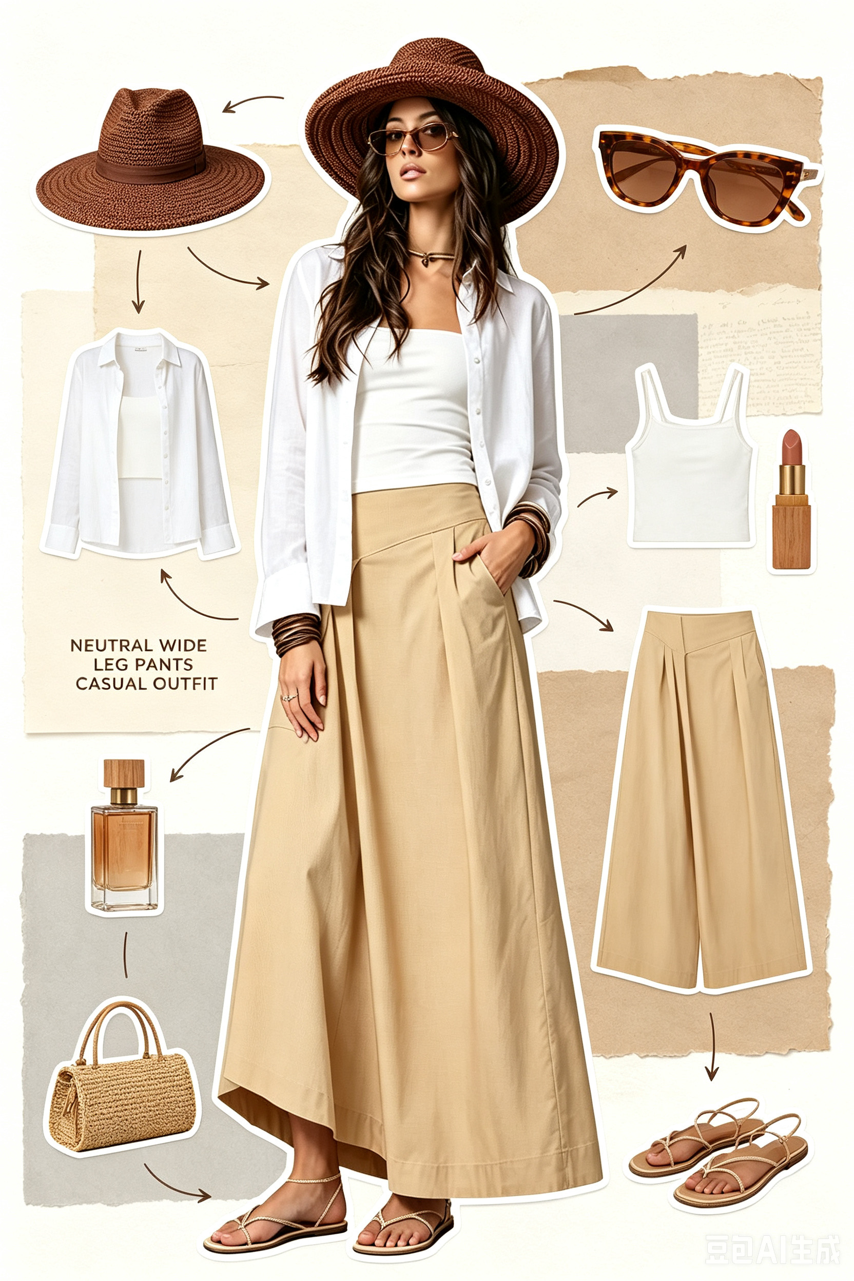 Neutral White Linen Shirt & Beige Wide Leg Culottes Casual Summer Outfit
#NeutralWardrobe
#WideLegCulottes
#SummerCasualStyle 

 #LTKootd #LTKOver40 #LTKWorkwear