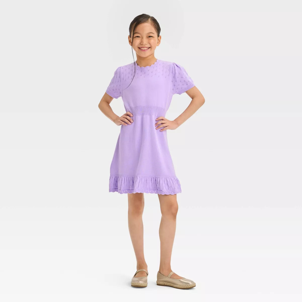 Girls' Pointelle Sweater Dress - Cat & Jack™ | Target