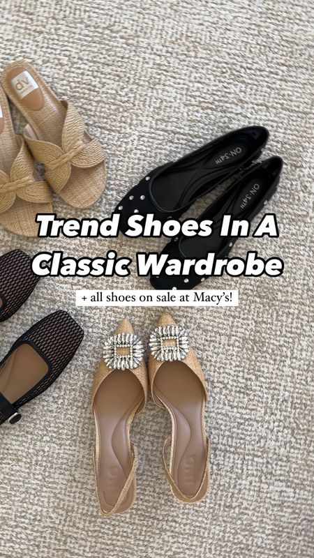 How to wear trend shoes in a classic wardrobe. All 4 shoes are on sale at @macys. Comment “links” and I’ll DM you details. #ad #macysaffiliate 

#LTKsalealert #LTKshoecrush