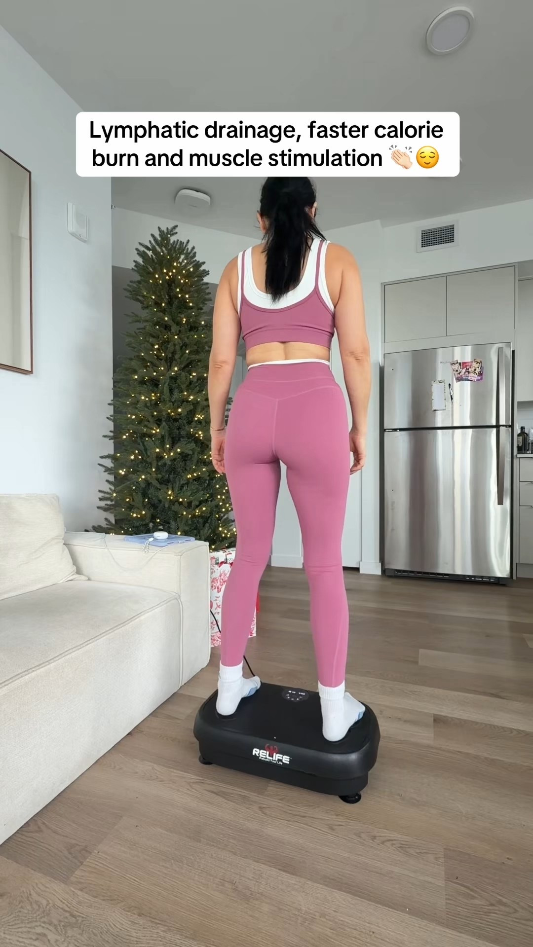 Vibration plate home workout and lymphatic drainage 

#LTKselfcare #LTKfitnessgoals #LTKActive