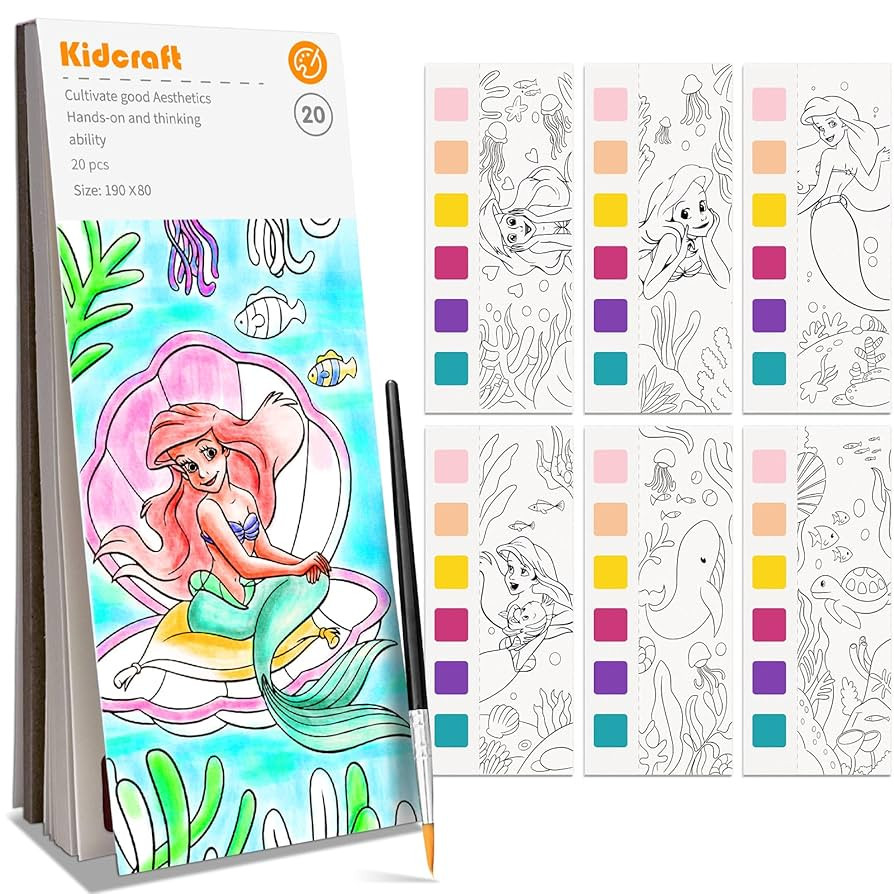 Paint with Water Coloring Books for Kids, Pocket Mess Free Watercolor Painting Kit, Water Color P... | Amazon (US)