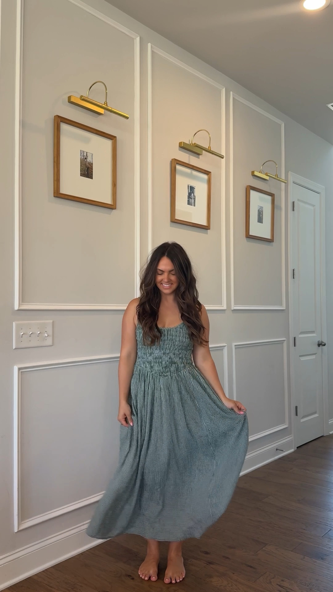 Simple mom outfit for summer!! Wearing a small in the dress!