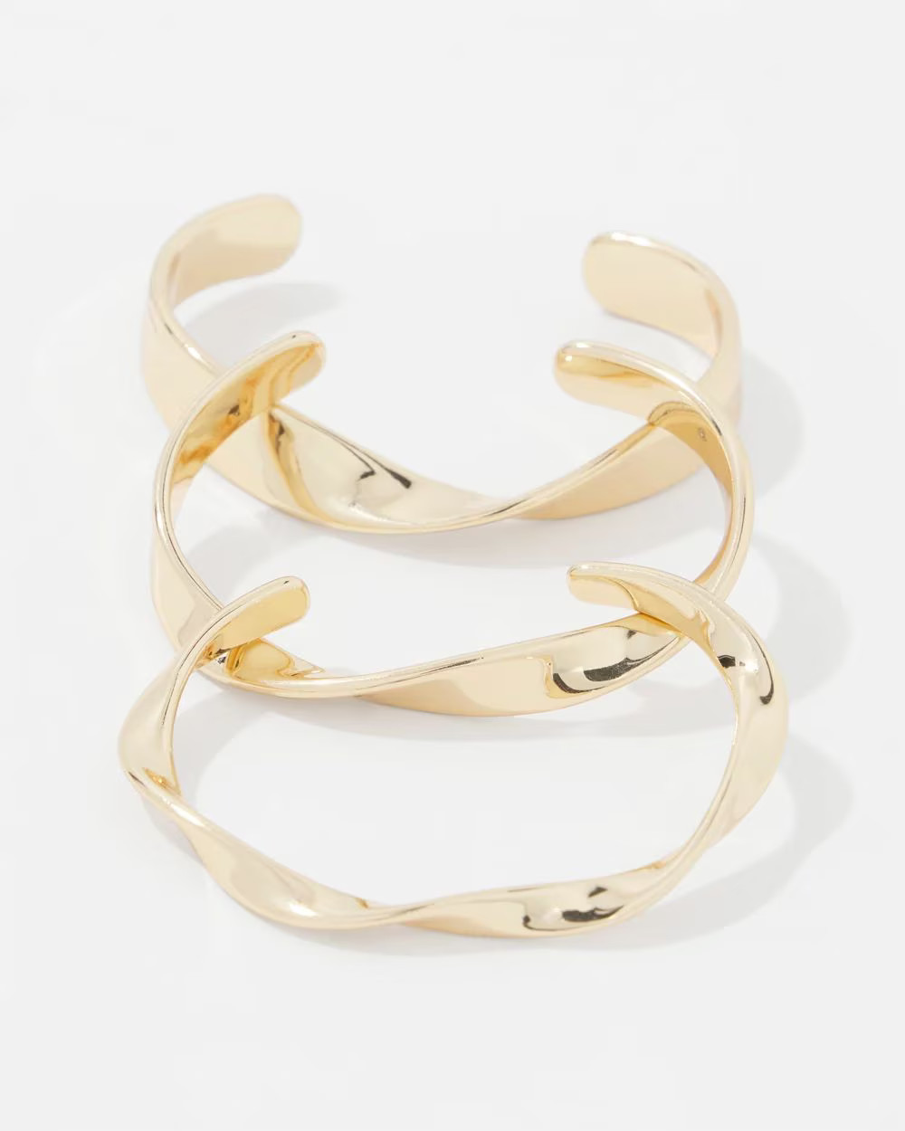 3-Pack Gold Twisted Bangles | White House Black Market
