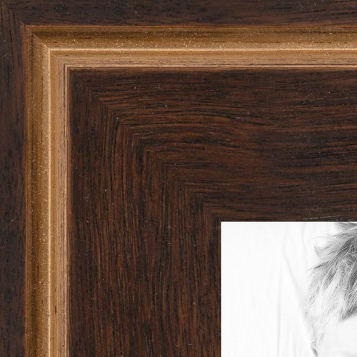 8x10 Contrast Walnut  picture frame with Regular Glass | Art to Frames , Custom and Personalized framing