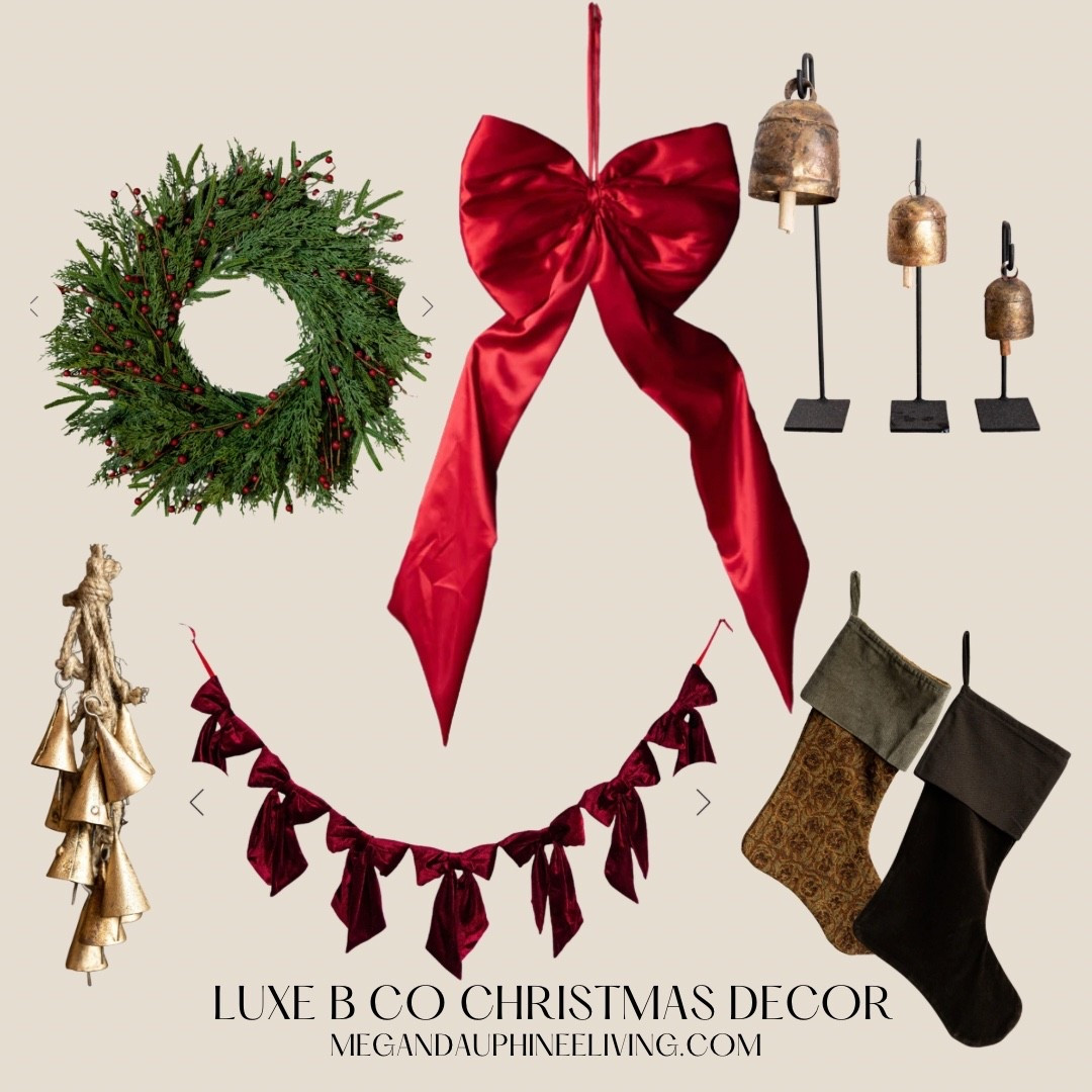 Luxe B co has the most stunning and gorgeous home decor but especially their Christmas collection 

I have these vintage cow bells and I love them. I love these neutral and moody stockings and the velvet oversized bow is very on trend this year. 

A Canadian company that ships to Canada and the US!


Christmas decor inspiration neutral Christmas decor high end Christmas decor 

#LTKcanada #LTKhome #LTKholiday