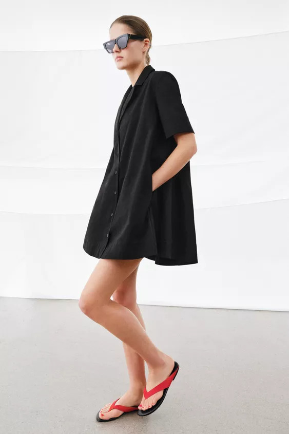 ZW COLLECTION POPLIN MINI DRESS | Zara US