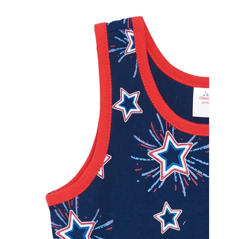 Way To Celebrate Toddler Boy Americana Tank and Short Set, 2 Pieces, Sizes 12M-5T | Walmart (US)