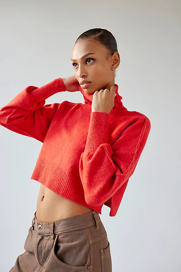 UO Finley Cropped Turtleneck Sweater | Urban Outfitters (US and RoW)