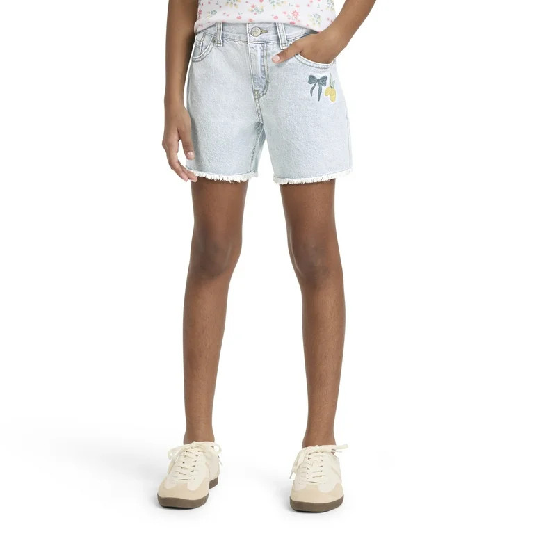 Levi Strauss Signature Girls Midi Denim Shorts, Sizes 5-18 | Walmart (US)