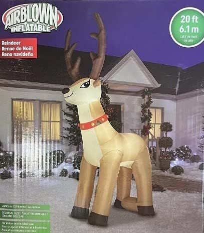Gemmy 20FT Colossal Inflatable Reindeer Outdoor Holiday Christmas Decoration | Amazon (US)