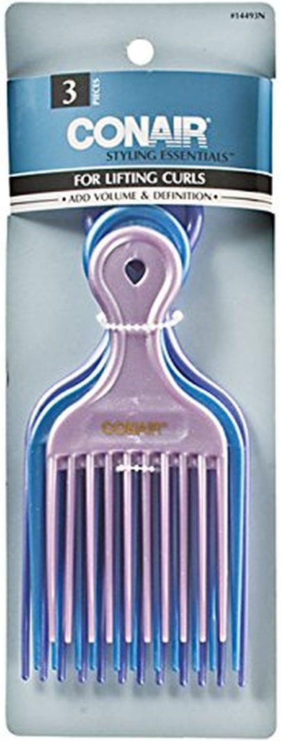 Conair 14493z 3 Piece Pro Styling Hair Lift Combs, 3.2 Ounce | Amazon (US)