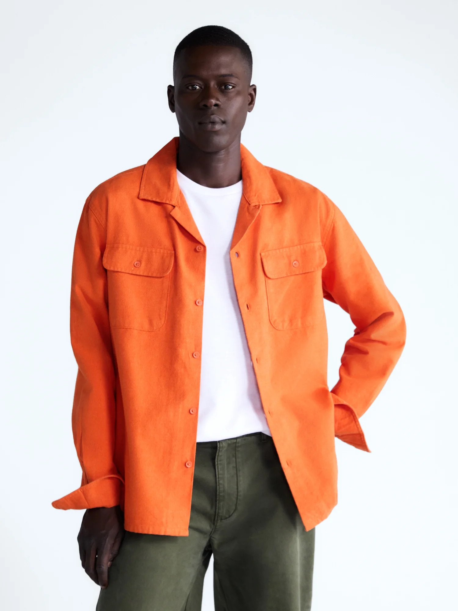 Free Assembly Men's Brushed Canvas Oxford Shirt, Sizes XS-3XL | Walmart (US)