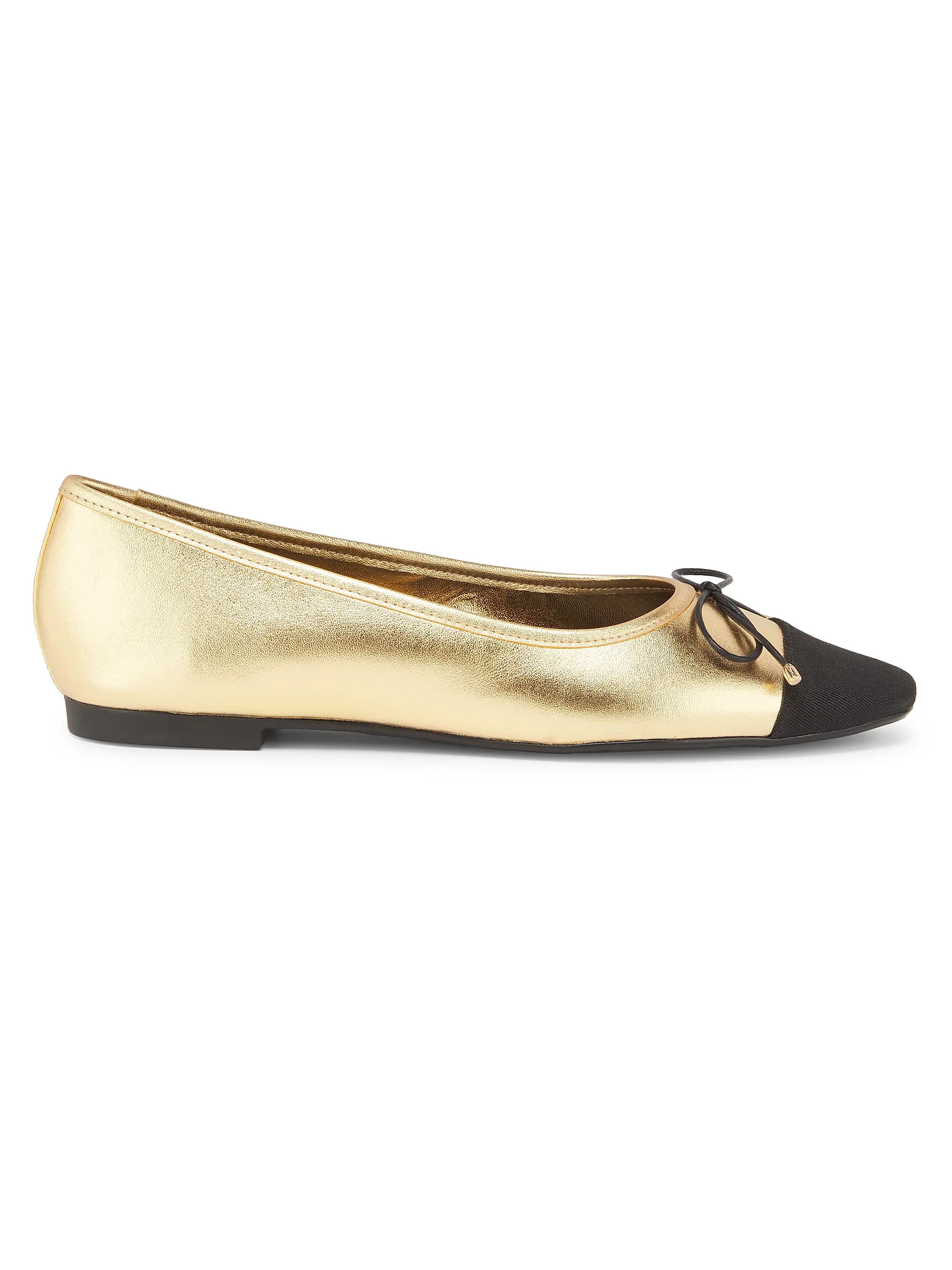 Shop Schutz Arissa Metallic Ballet Flats | Saks Fifth Avenue | Saks Fifth Avenue