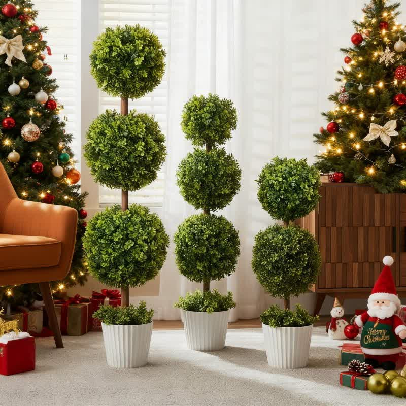 Ownkoti Artificial Boxwood Topiary Ball in Pot | Ownkoti