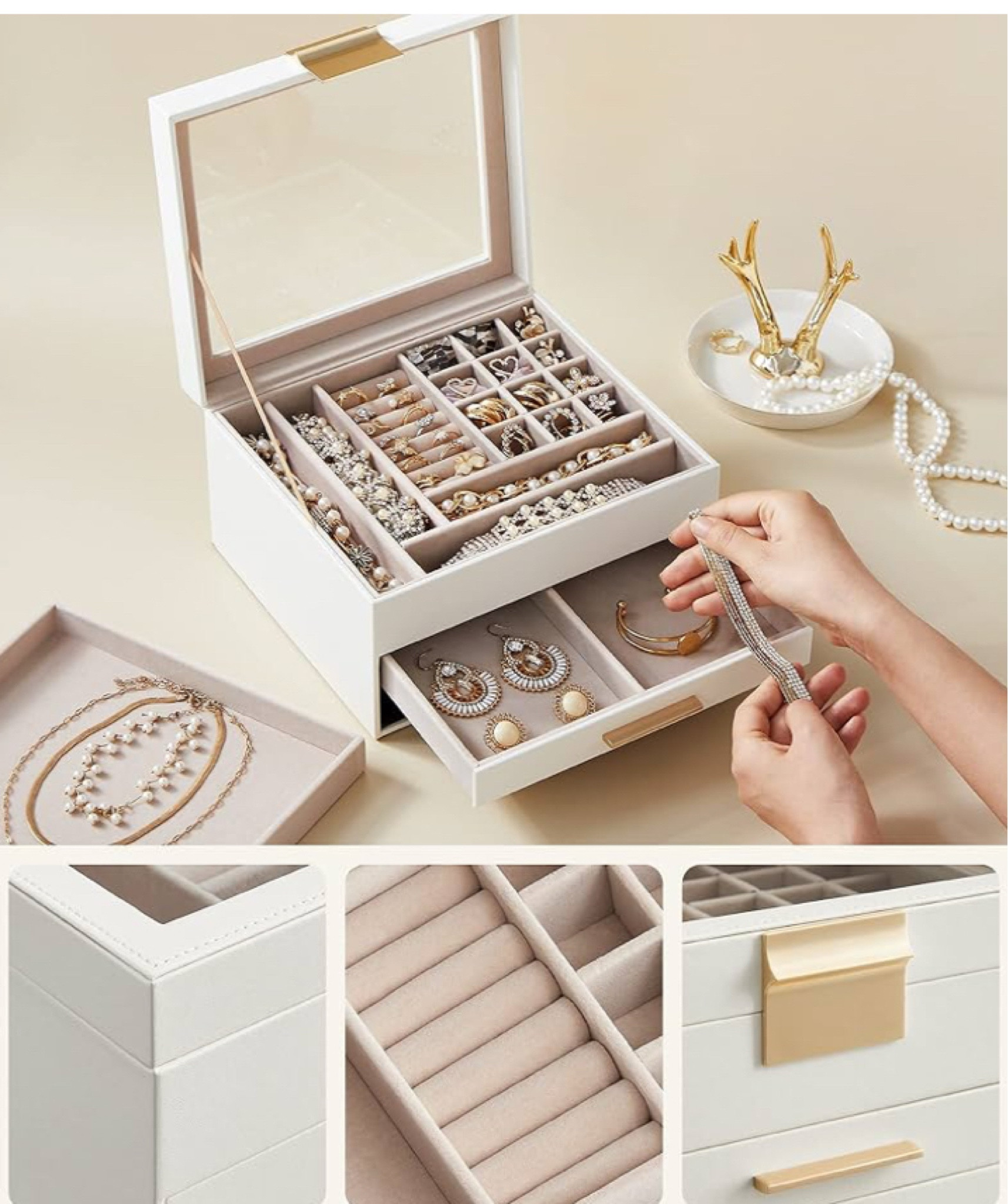 my jewelry box is currently 40% off. Would make a great gift..


#LTKFindsUnder50 #LTKSaleAlert #LTKGiftGuide