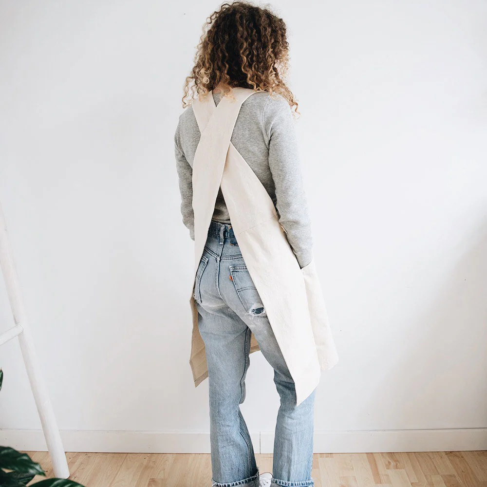 Canvas Cross-back Apron | Roan Iris