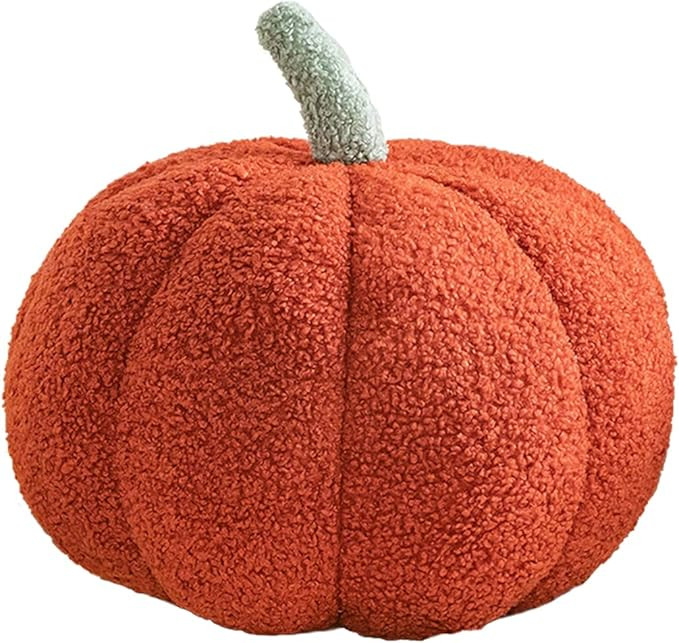 3D simulated pumpkin pillow plush pillow sofa cushion (7.8inch, Red) | Amazon (US)