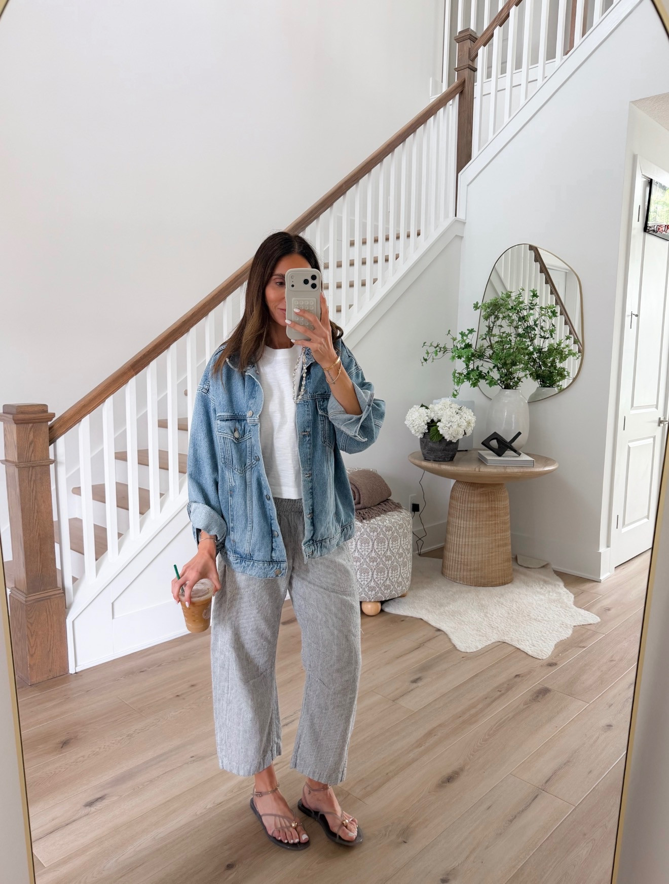 the oversized denim jacket I throw on with everything 🤍 easy, relaxed, and perfect for casual everyday outfits. Love this layered over comfy basics for errands, coffee runs, or travel days

denim jacket, casual outfit, everyday style, oversized denim jacket, spring outfit, comfy chic outfit, travel outfit, effortless style, neutral outfit, mom style, casual fashion, layering piece, coffee run outfit, everyday basics, relaxed fit jeans look

#LTKOver40 #LTKootd #LTKSeasonal