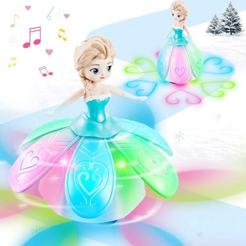 Toys for Girls 4-6,Dancing Princess Interactive Spin Robot Toys for Little Girls age 3-5 with Colorful Flashing Lights & Music,Pretend Christmas Birthday Gift Toys for Kid 1 2 3 4 5 6 Year Olds | Amazon (US)