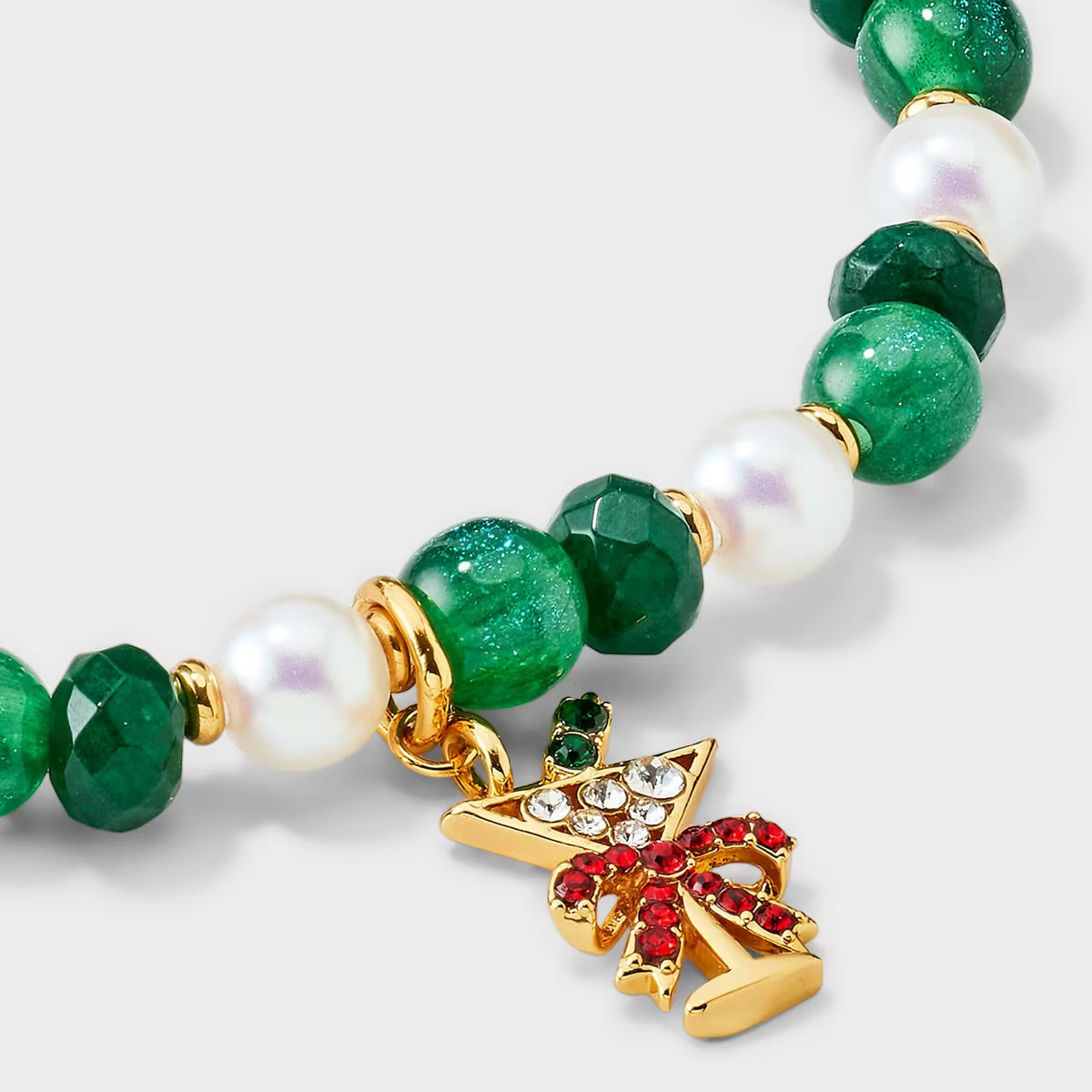 Little Words Project Holiday Martini Charm Beaded Bracelet | Target