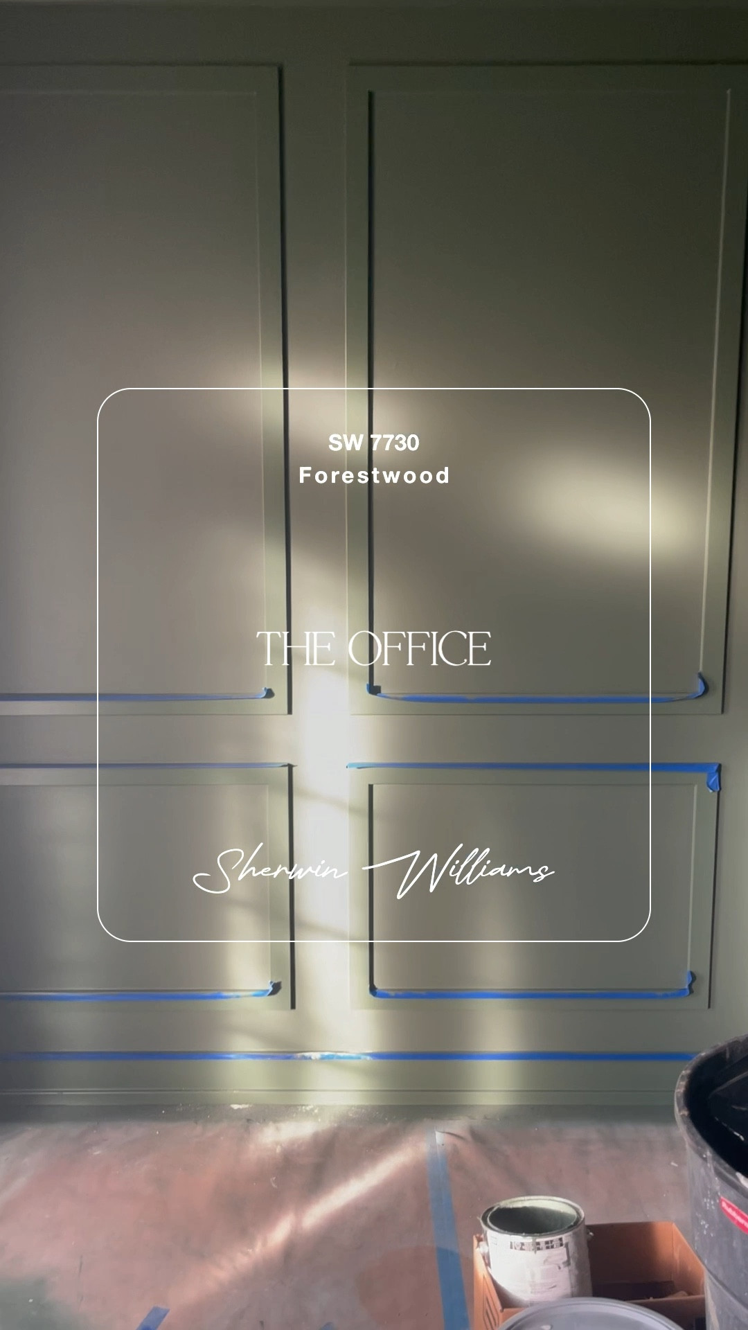 Sherwin Williams moody, handsome, dark greens for at home office
Walls and ceiling same colorr
Used two different finishes of paint. 
One for the wood work and trim and the other for walls , but both are the same color green
👇
I can’t recommend enough to pick up movable paint samples / swatches. So much easier and helpful to narrow down

#ltkstyletip #ltkhome #ltkover40



#LTKmens #LTKhome #LTKVideo