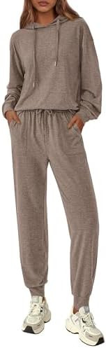 PRETTYGARDEN Women's Two Piece Outfits Sweatsuits Lounge Sets Hoodies Sweatshirt Joggers Sweatpan... | Amazon (US)