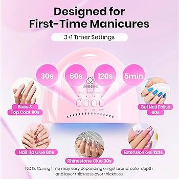 Amazon.com: Beetles UV Nail Lamp - LED Nail Lamp with 3 Timer 30/60/120s UV Light for Gel Nails S... | Amazon (US)