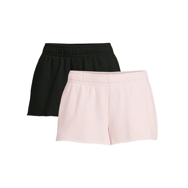 No Boundaries Juniors French Terry Cloth Shorts, 2.5" Inseam, 2-Pack, Sizes XS-XXXL | Walmart (US)