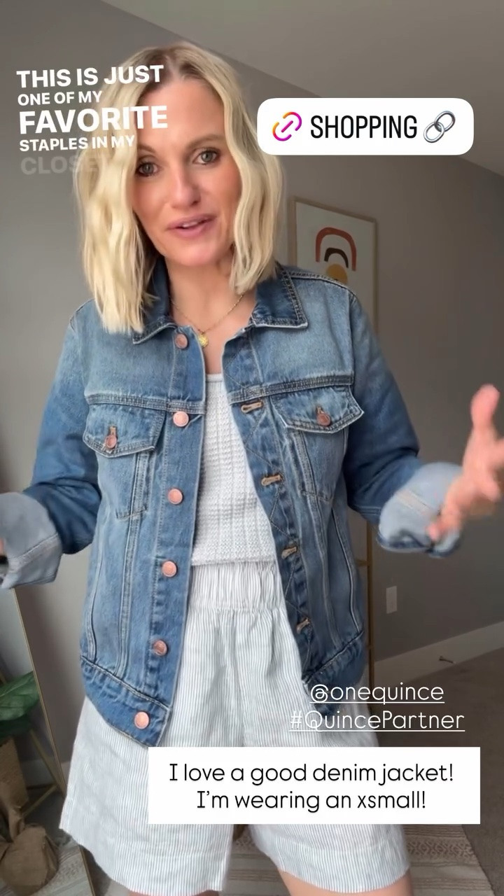 A classic denim jacket is always a staple in my wardrobe! I love this one from @Quince! I’m wearing an xsmall! #QuincePartner

#LTKOver40 #LTKSeasonal #LTKPetite