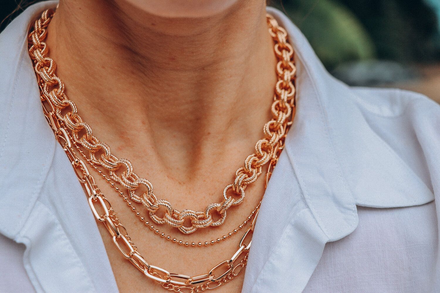 Glenda Gold Chain Layered Necklace | The Gilded Hive