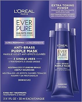 L'Oreal Paris EverPure Ultra Pigmented Anti Brass Purple Rinse-Out Mask for Bleached, Blonde or H... | Amazon (US)