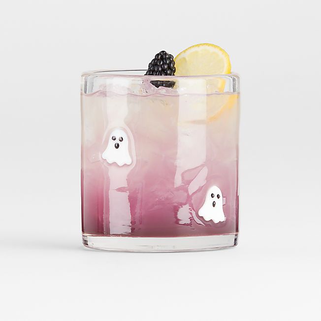Halloween Ghost Double Old-Fashioned Glass + Reviews | Crate & Barrel | Crate & Barrel
