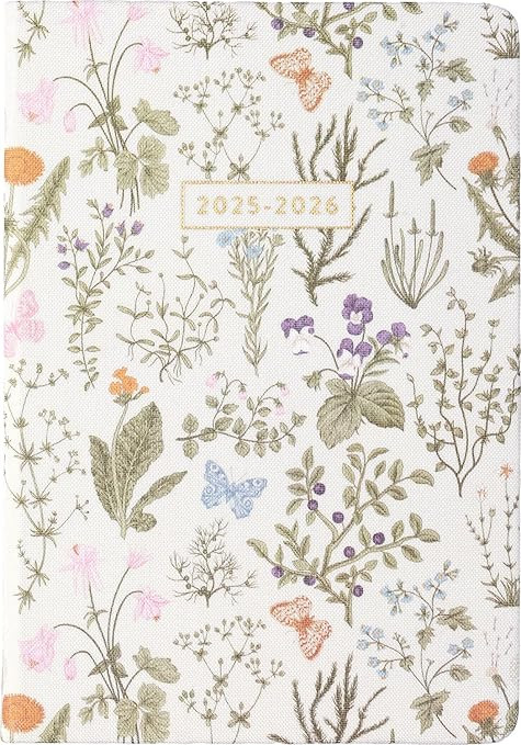 2025-2026 Eccolo 18 Month Linen Botanical Bound Planner, Monthly & Weekly Pages (5.25 x 7.75" - J... | Amazon (US)