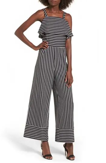 Women's Leith Stripe Jumpsuit, Size X-Small - Black | Nordstrom