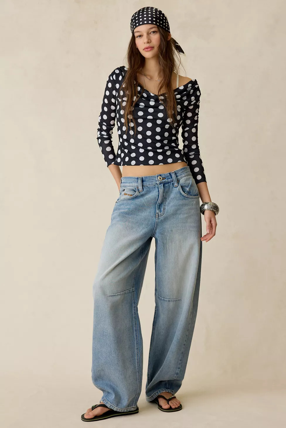 BDG Logan Buckle Baggy Barrel Jean | Urban Outfitters (US and RoW)