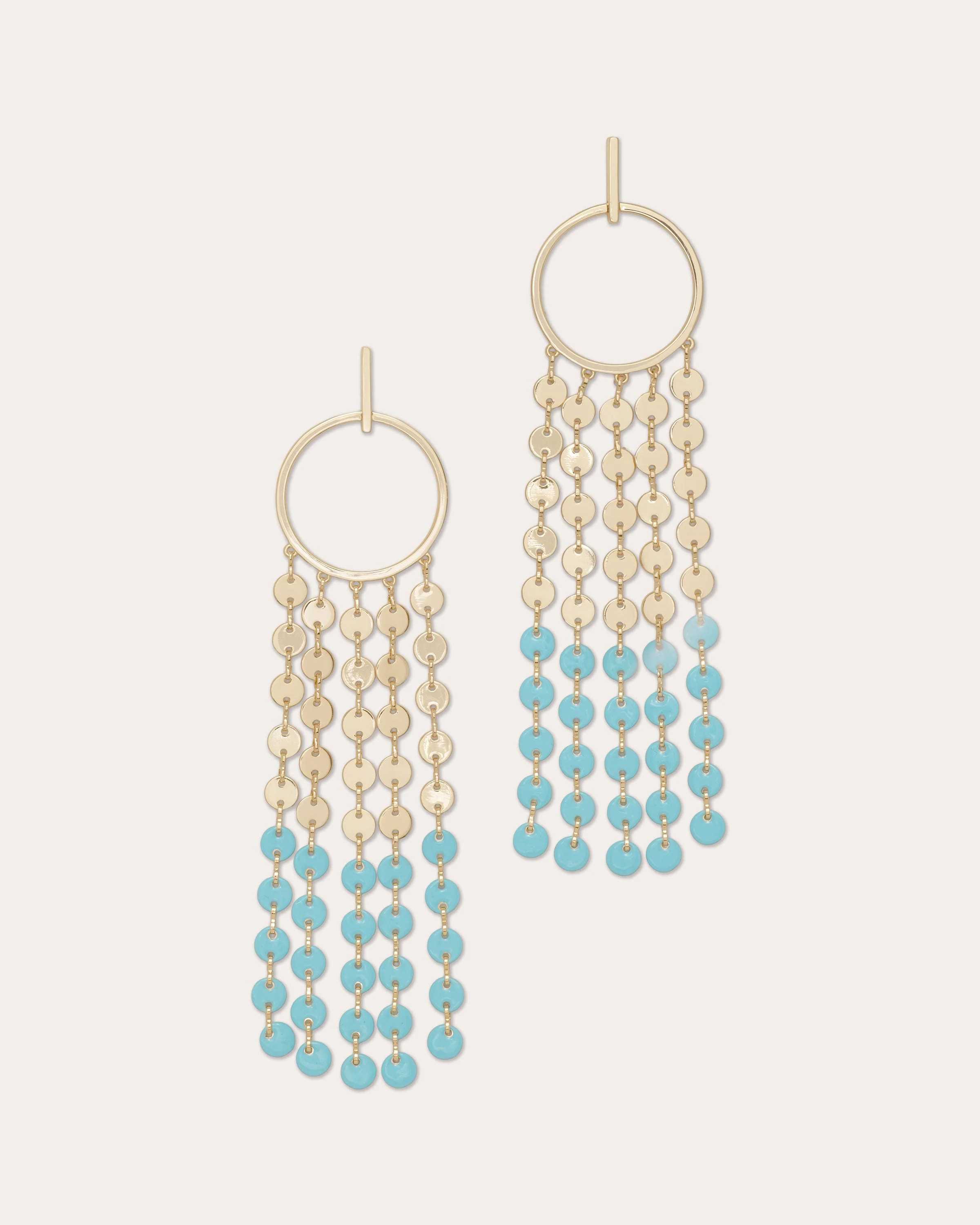 Miraya Enamel Chandelier Earrings in Bazaar Blue | Ramy Brook