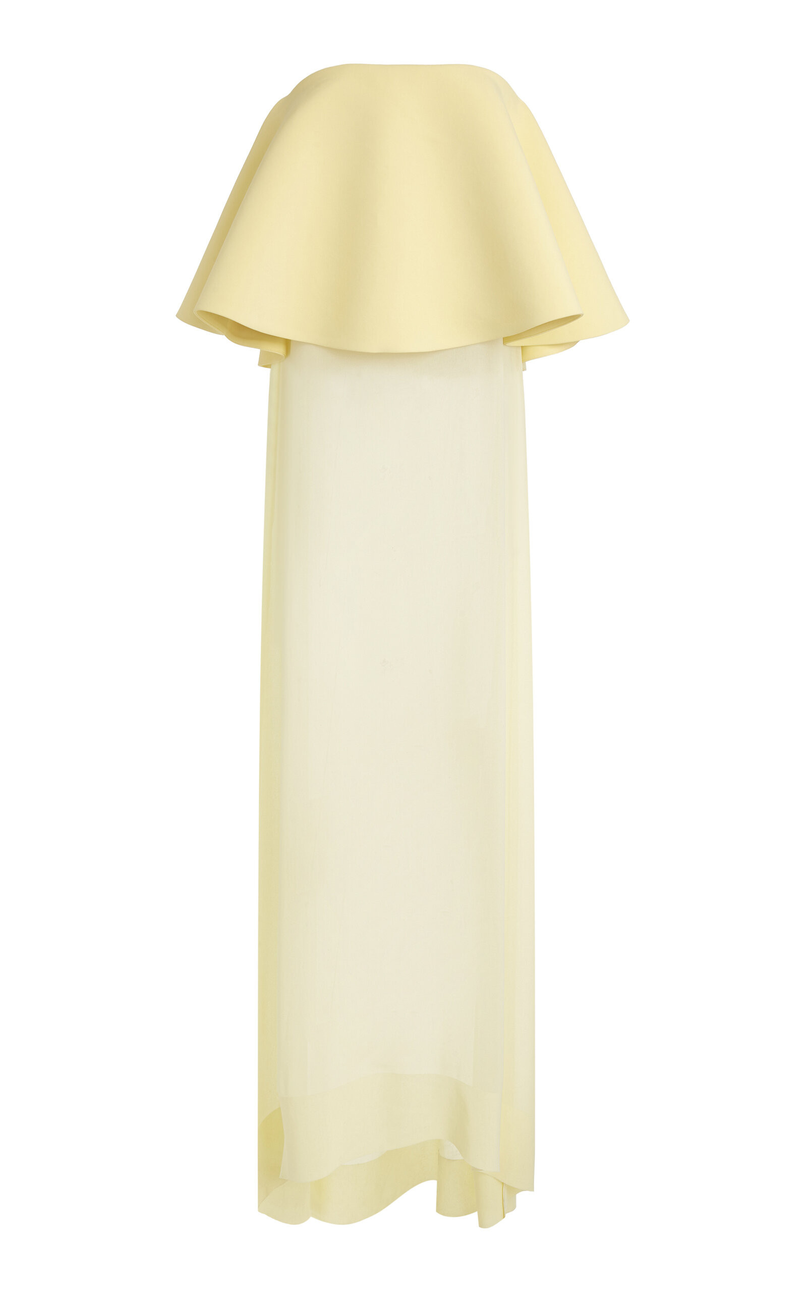 Vela Strapless Crepe-Chiffon Peplum Maxi Dress | Moda Operandi (Global)