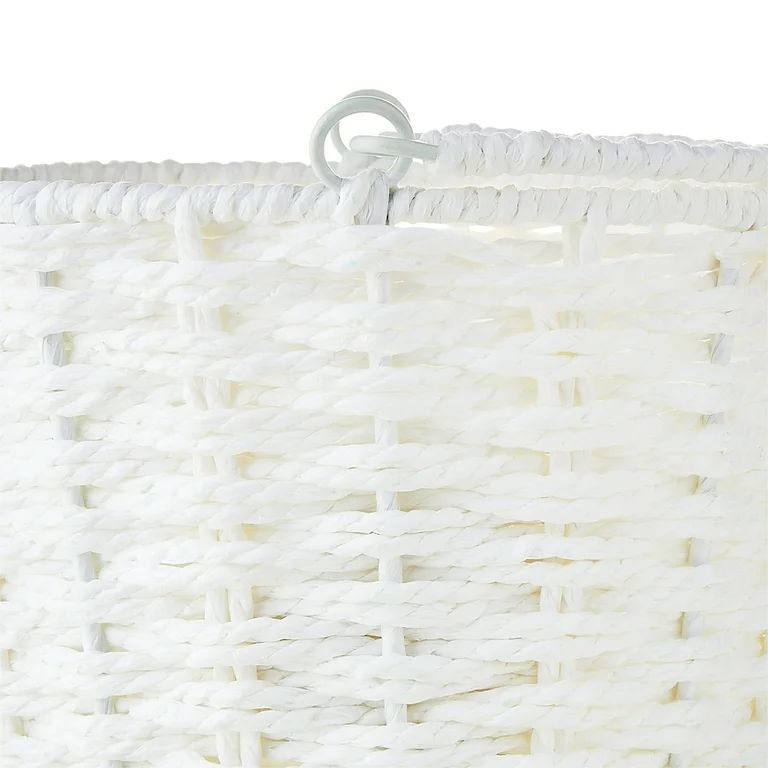 Medium Round White Paper Rope Easter Basket with Bunny Ears by Way To Celebrate | Walmart (US)