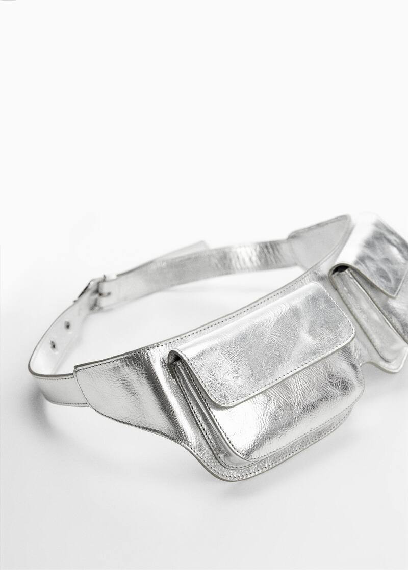 Double-pocket leather fanny pack | MANGO (US)