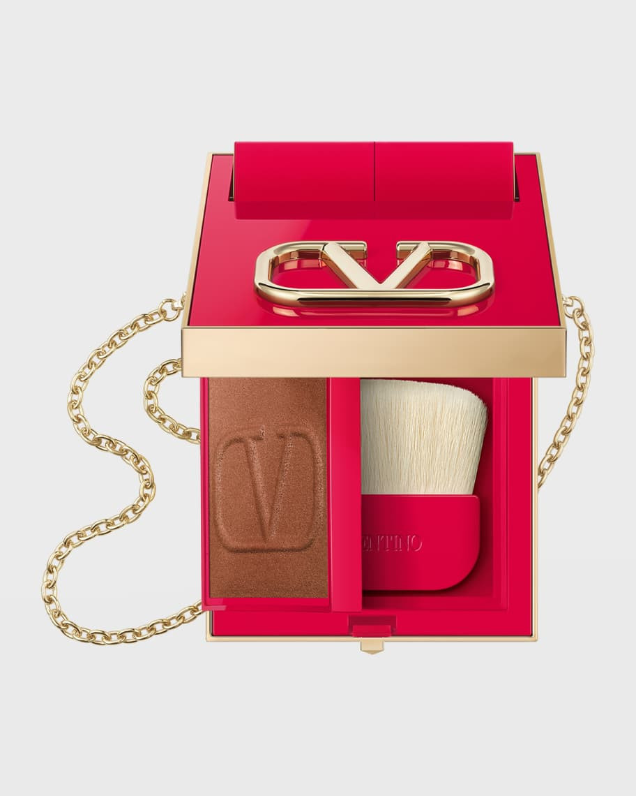 Valentino VLTN Go-Clutch Bag with Refillable Finishing Powder | Neiman Marcus