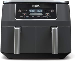 Ninja DZ201 Foodi 8 Quart 6-in-1 DualZone 2-Basket Air Fryer with 2 Independent Frying Baskets, M... | Amazon (US)