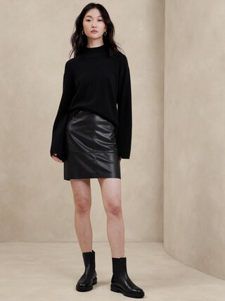 Vegan Leather Mini Skirt | Banana Republic Factory