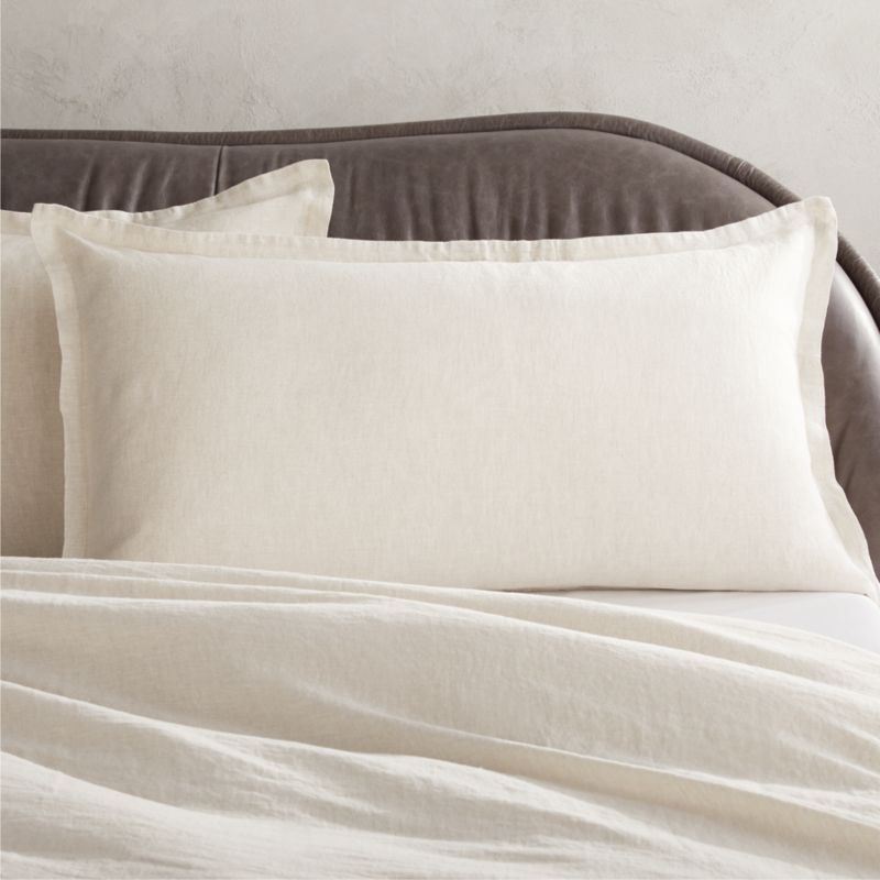 Linen Flax King Shams Set of 2 + Reviews | CB2 | CB2
