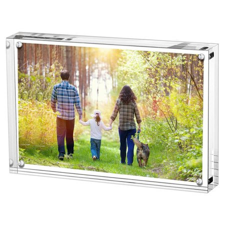 Acrylic Picture Frame 6X8 Inch Acrylic Photo Frame Desktop Frameless Photo Frame Magnetic Double Sid | Walmart (US)