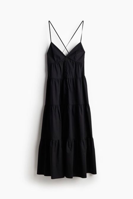 Tiered black maxi dress 

#LTKstyletip #LTKfindsunder50 #LTKSeasonal