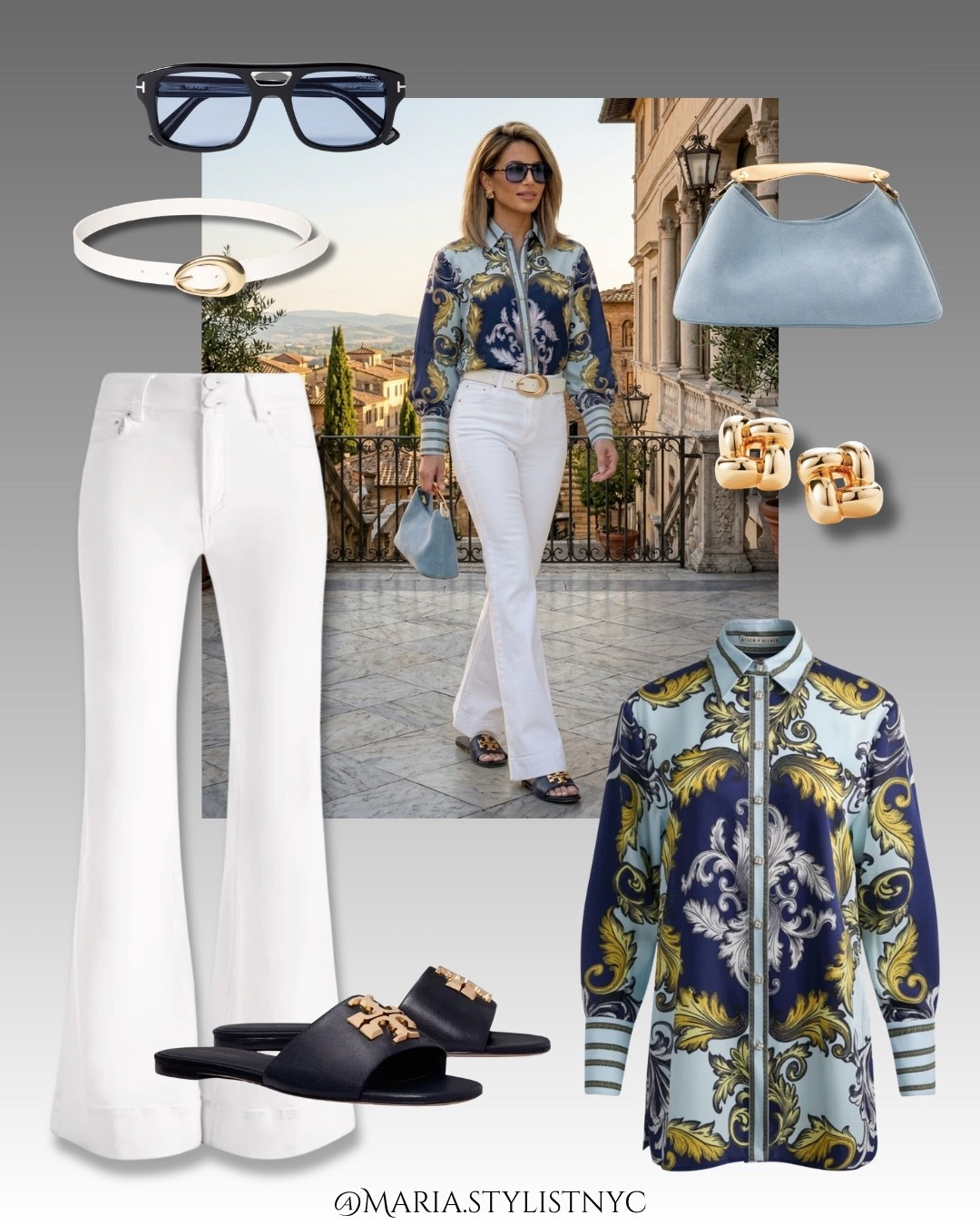 Printed button down + white jeans 🤍

#LTKSeasonal #LTKgrwm #LTKootd