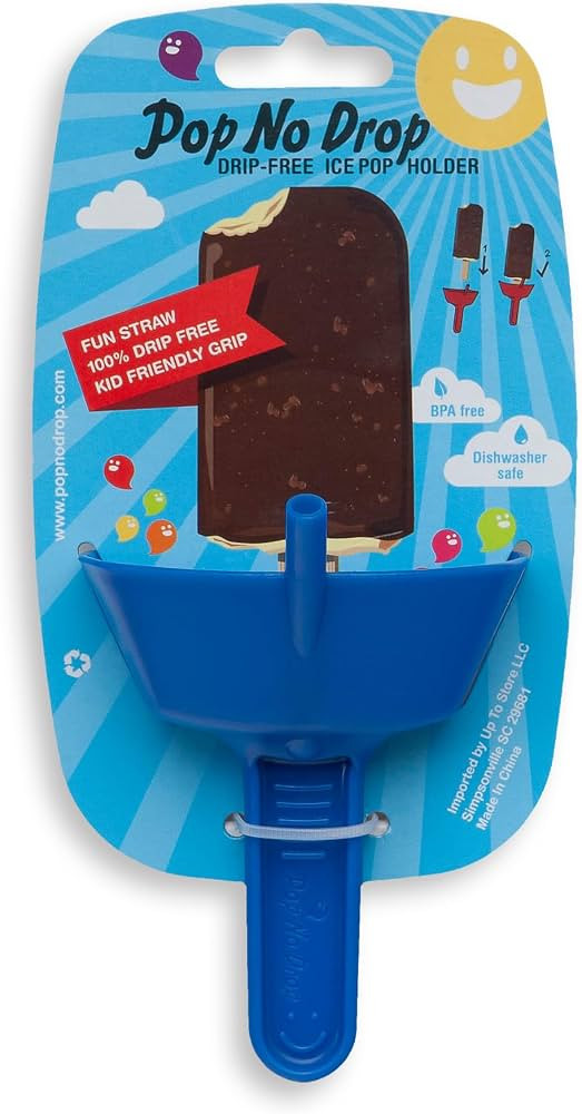 THE ORIGINAL Pop No Drop Popsicle Holder - Mess-Free Frozen Treats Holder with Straw - Drip Free,... | Amazon (US)