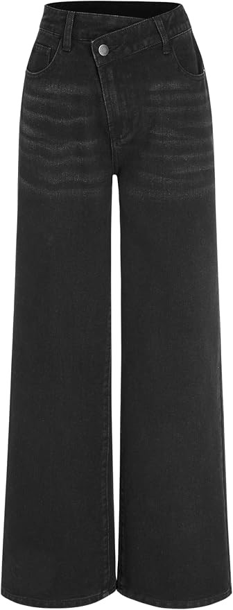 CIDER Wide Leg Jeans Woman High Waisted Wrap Baggy Boyfriend Jeans with Pockets Denim Pants Trend... | Amazon (US)